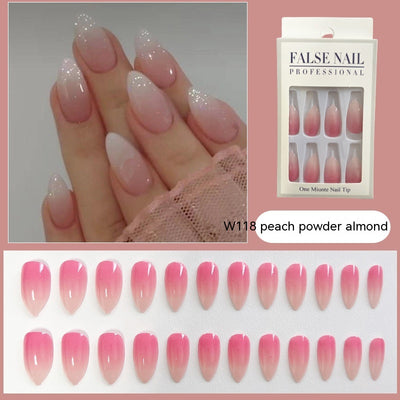 Parches de Uñas Minimalistas Degradado Durazno Polvo Apricot - Image 8