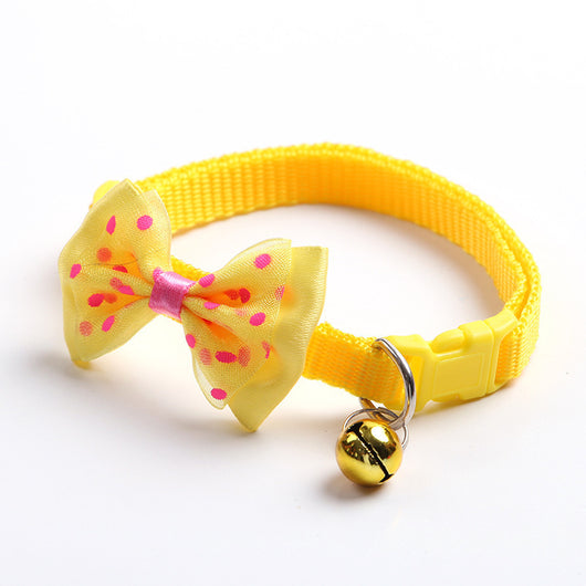 Collar Ajustable para Gato con Moño y Campana de Nylon - Image 7