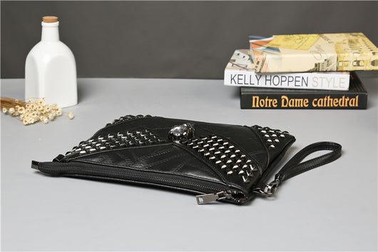 Guante de Cuero Suave con Calavera Remachada - Image 16