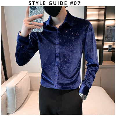 Camisa de Negocios Casual para Hombre con Detalles Brillantes - Image 12