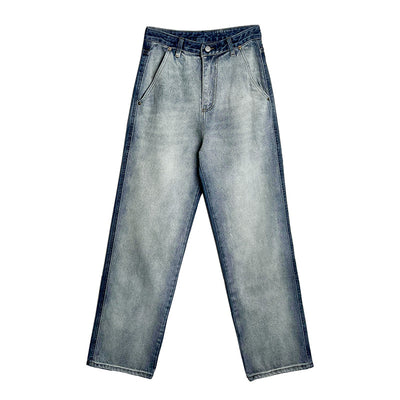 Jeans Tie-dye Retro con Diseño Colorblock Delantera y Trasera - Image 10