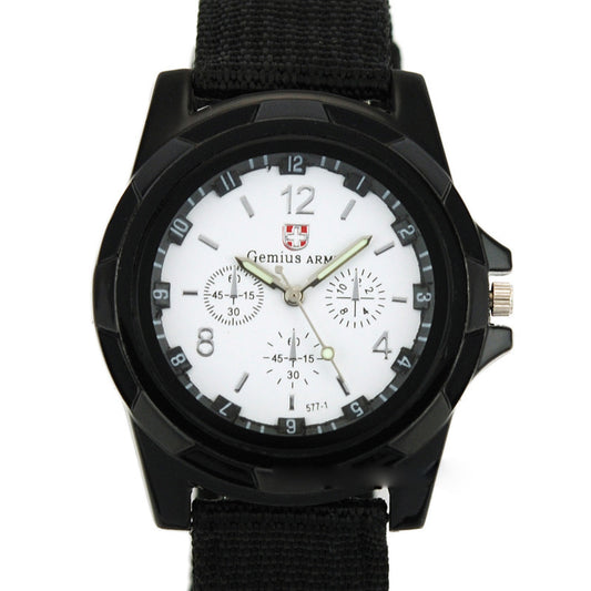 Reloj Táctico Militar Gemius Army Sport Esfera Redonda Movimiento Cuarzo Correa Nylon - Image 2
