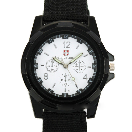 Reloj Táctico Militar Gemius Army Sport Esfera Redonda Movimiento Cuarzo Correa Nylon - Image 2