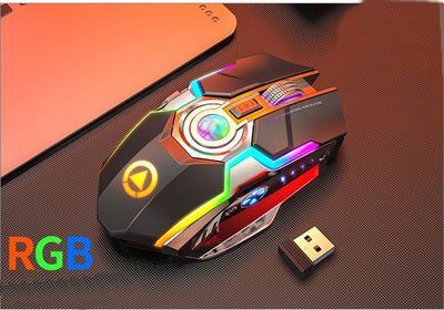 Ratón Gaming RGB Inalámbrico Recargable con Botón Silencioso - Image 5