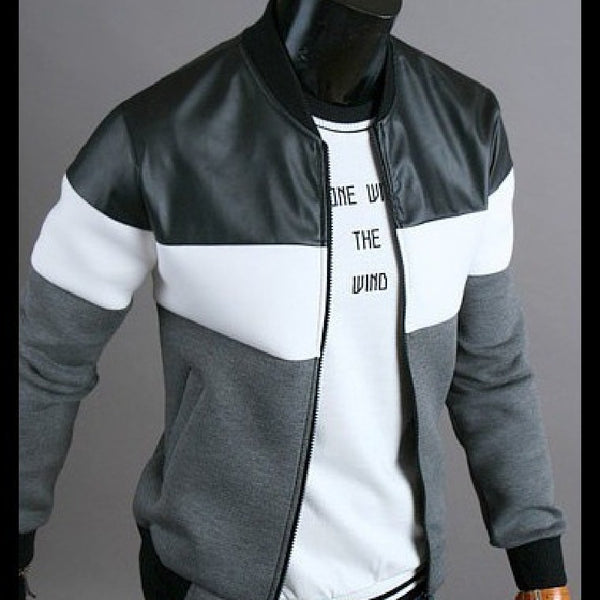 Chaqueta de Hombre Casual con Parches de Manga Larga