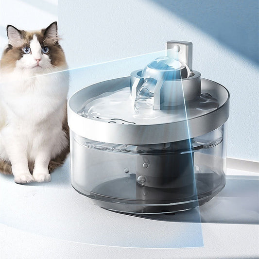 Fuente de Agua para Gatos con Inducción Inalámbrica