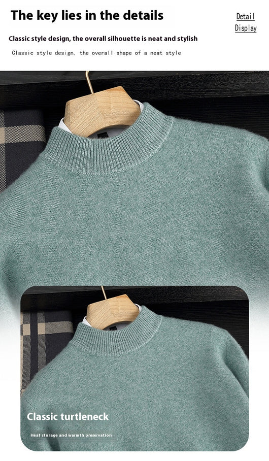 Suéter de Cachemira Doble Grosor para Hombre - Image 20