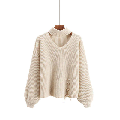 Suéter Suelto Roto Asimétrico para Mujer - Diseño Minimalista - Image 5