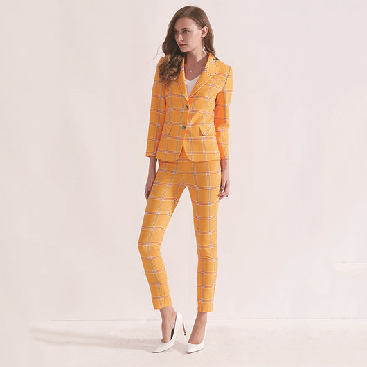 Traje Cuadros Amarillo Slim Fit - Chaqueta y Pantalón Entallado - Image 10