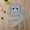 Pijama Infantil Osito Marrón - Conjunto Cómodo de Manga Larga