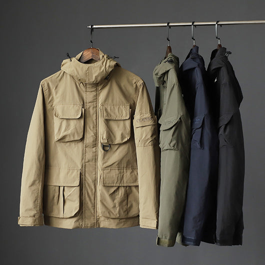 Chaqueta Impermeable y Cortavientos para Hombre con Múltiples Bolsillos - Image 15