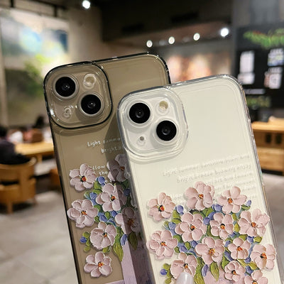 Funda Protectora Transparente Floral para Celular - Image 9