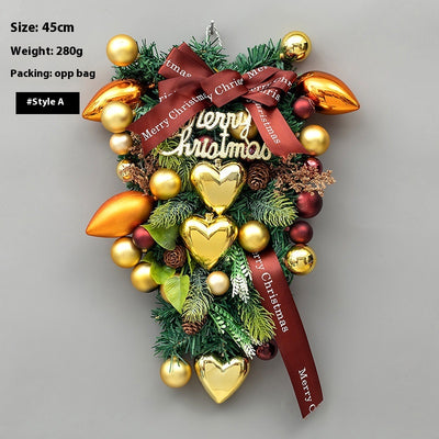 Árbol de Navidad Invertido con Guirnalda de Ratán y Adorno Cuerno - Image 8