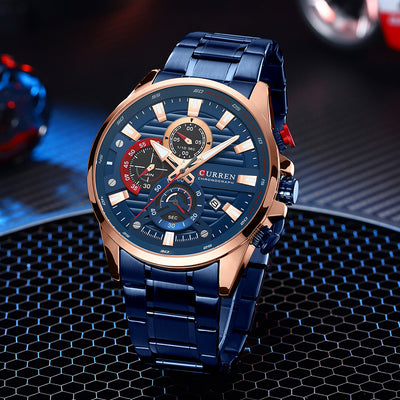 Reloj Deportivo de Acero Inoxidable con Seis Esferas - Cuarzo Precisión - Image 15