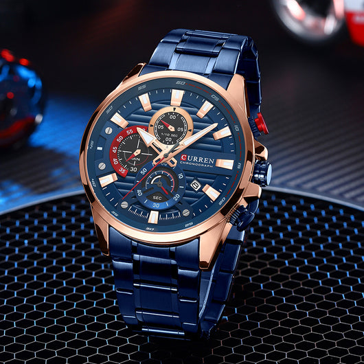 Reloj Deportivo de Acero Inoxidable con Seis Esferas - Cuarzo Precisión - Image 15