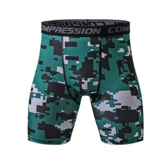 Pantalones Cortos de Compresión Camuflaje para Hombre - CrossFit y Fitness