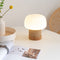 Lámpara de Mesa Setas Crema Estilo Nórdico Escandinavo en Madera