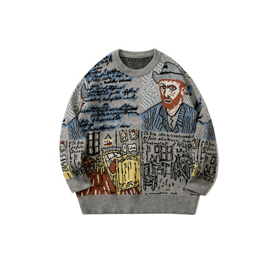 Suéter Holgado con Estampado Graffiti - Comodidad Casual - Image 10