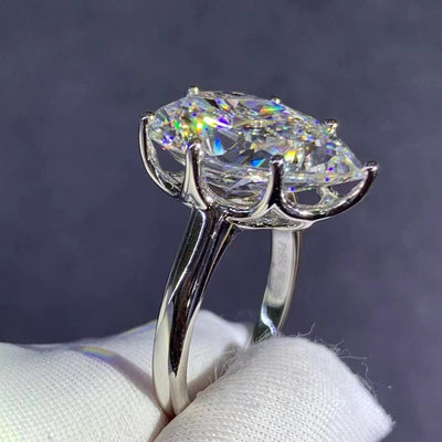 Anillo de Diamante Talla Gota en Circón Amarillo de Alto Carbono - Image 10