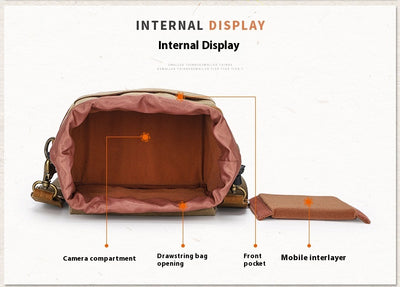 Bolsa para Cámara SLR de Lona de Algodón con Forro Impermeable - Image 20