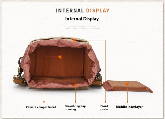 Bolsa para Cámara SLR de Lona de Algodón con Forro Impermeable - Image 20