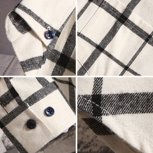 Camisa de Cuadros Casual para Hombre - Manga Larga Otoño Invierno - Image 5