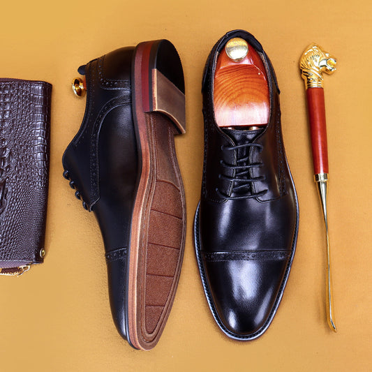 Zapatos de Cuero para Hombre Estilo Británico Clásico