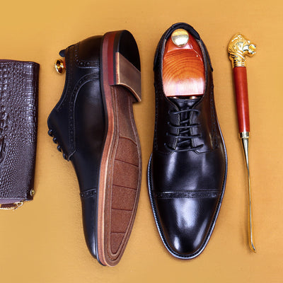 Zapatos de Cuero para Hombre Estilo Británico Clásico