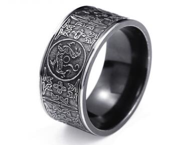 Anillo Giratorio de los Cuatro Bestias Mitológicas Chinas para Hombre - Image 5