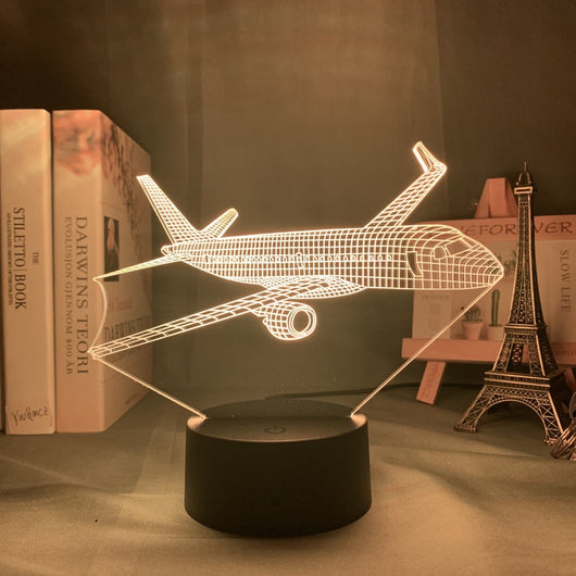 Lámpara 3D Holográfica Avión Personalizada - Luz Nocturna LED para Niños - Image 12