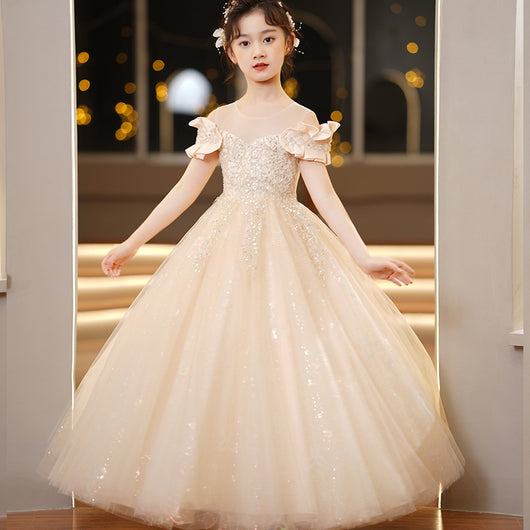 Vestido Princesa de Tul Elástico para Niñas