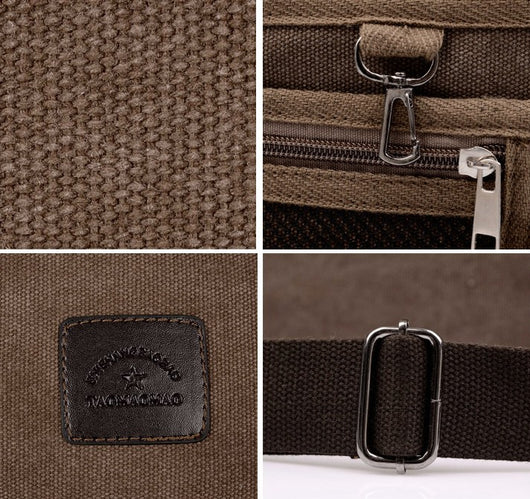 Bolsa de Lona Vintage para Hombre - Maletín Ejecutivo Retro - Image 16