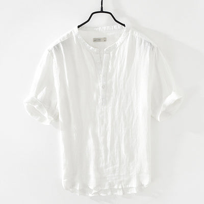 Camisa de Lino y Algodón Manga Corta - Perfecta para el Verano - Image 5