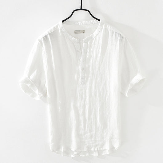 Camisa de Lino y Algodón Manga Corta - Perfecta para el Verano - Image 5