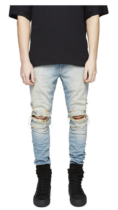 Jeans Rotos para Hombre con Desgarre en Rodillas - Image 30