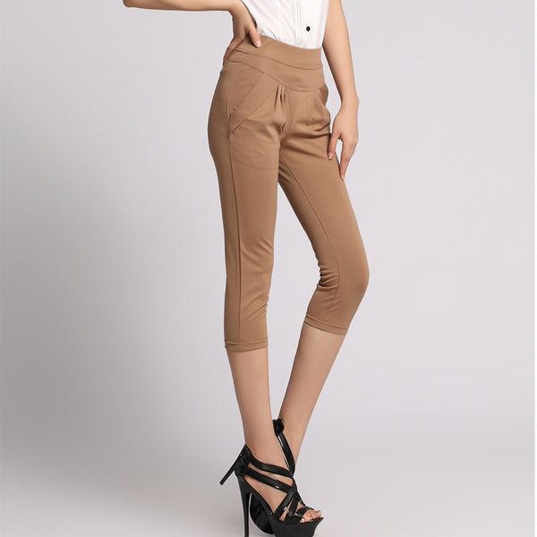 Pantalones Harem Coreanos Ajustados para Mujer - Diseño Trendy Talla Grande y Pequeña