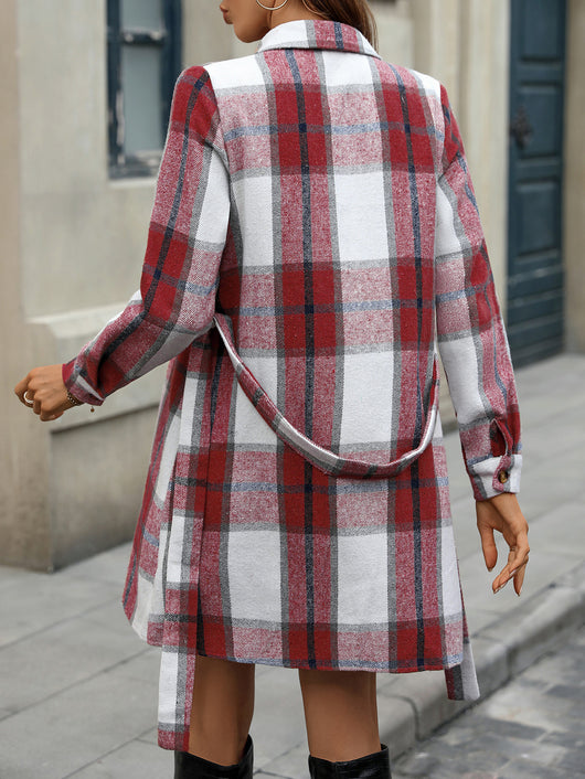 Vestido Camisero Línea A Midi con Cinturón Integrado - Image 26
