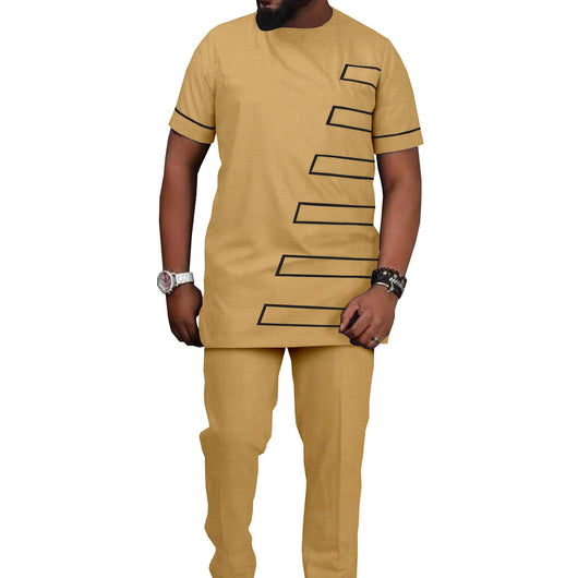 Traje Casual Hombre Estampado Étnico Africano Batik - Image 20