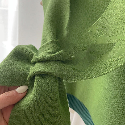 Camisa con Chal de Lana Verde - Abrigo de Hombros Elegante - Image 27