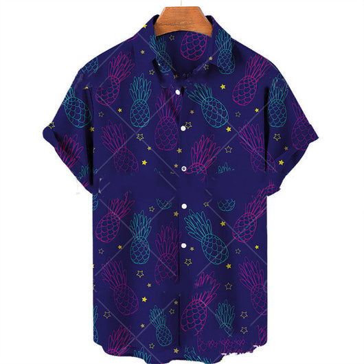Camisa Casual Slim Fit con Estampado 3D para Hombre - Image 5