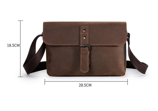 Bolso de Cuero Genuino Estilo Retro para Hombre - Image 7