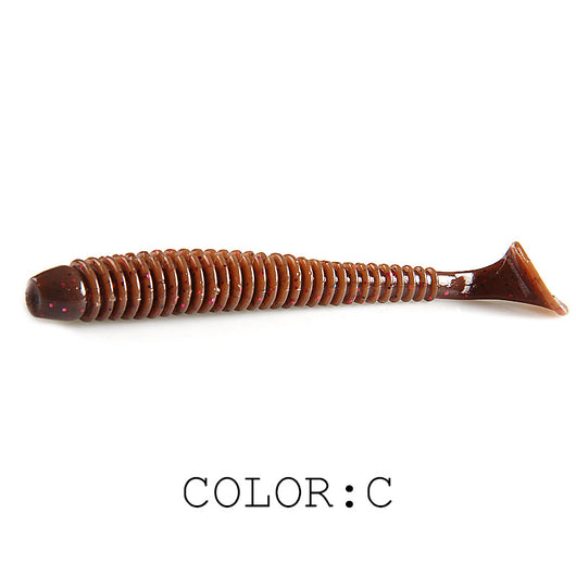 Señuelo de Pesca Luya Soft Fish con Cola T Bicolor y Sal - Image 9