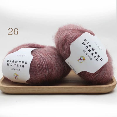 Bufanda Chal de Mohair Tejida a Mano Sudafricana Premium con Ovillo de Lana DIY - Image 15