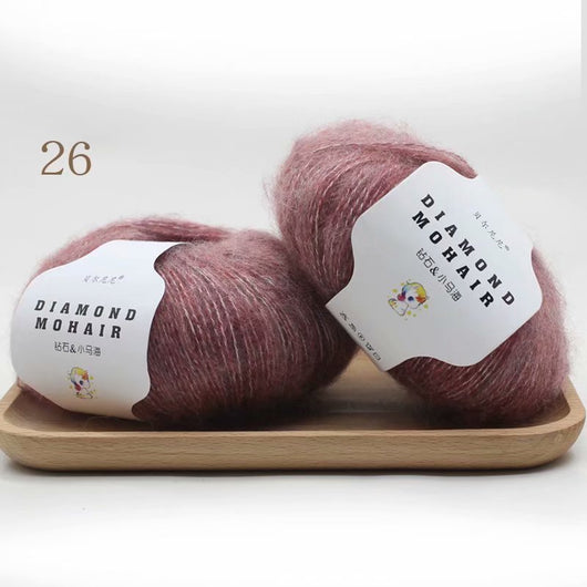 Bufanda Chal de Mohair Tejida a Mano Sudafricana Premium con Ovillo de Lana DIY - Image 15