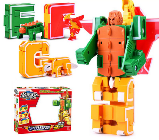 Juguete Dinosaurio Transformable del Equipo King Kong con Alfabeto en Inglés - Image 7
