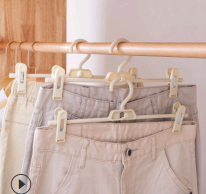 Perchero Retráctil Multifunción para Pantalones con Pinzas Antideslizantes