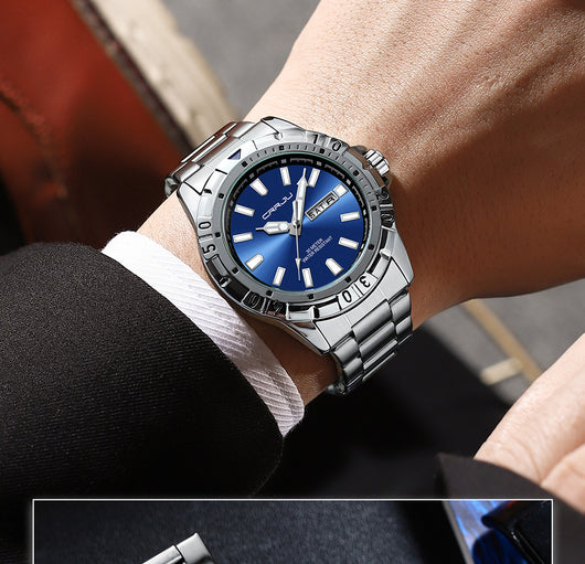 Reloj de Negocios para Hombre con Esfera Grande, Resistente al Agua y Doble Calendario - Image 17