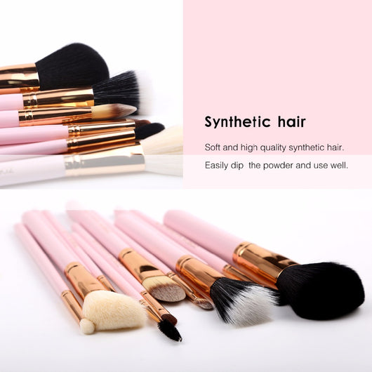 Set de Brochas de Maquillaje con Fibra Sintética de Colores - Image 4