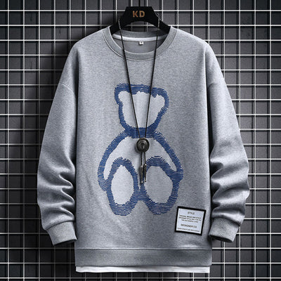 Suéter Casual para Hombre con Diseño Cartoon - Primavera y Otoño - Image 3