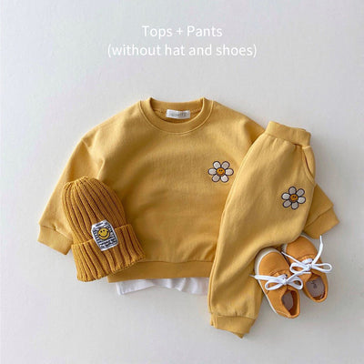 Conjunto de Suéter Casual con Flores Bordadas - Image 3